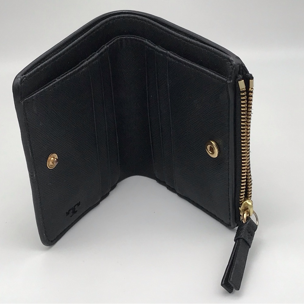 EUC TORY BURCH ROBINSON BLACK WALLET - Picture 7 of 16